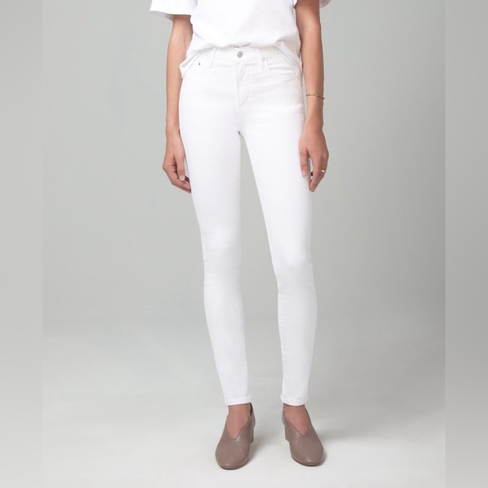 Citizens of Humanity rocket crop high rise skinny white size 28